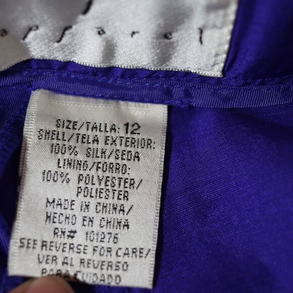 Vintage Vision Apparel Royal Purple Silk Pants 12 - Picture 11 of 14